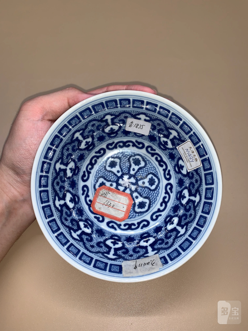 清道光 青花木樨花纹碗 - 图6